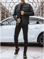 Pánska kožená bunda čierna FashionStreet TX4229