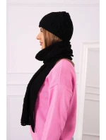 Dámska súprava so šatkou Amelia K329 čierna