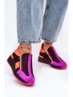 Skórzane Sneakersy Na Koturnie Maciejka 06853-15 Czarne