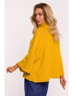 M822 Trapézový sveter s rolákom - medový M822 Trapézový sveter s rolákom - medový