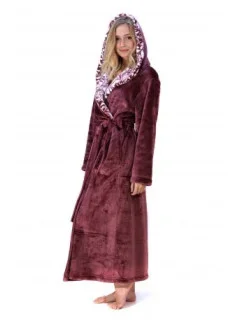 Dámsky župan s kapucňou dlhý Flora 3956 4853 - Vestis