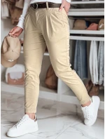 Dámske nohavice chinos s opaskom MODELA dark beige FashionStreet UY2571 Dámske nohavice chinos s opaskom MODELA dark beige FashionStreet UY2571