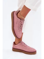 Zamszowe Damskie Sneakersy Daniel Lopez Just Dare SS2D4010 Różowe