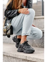 Robustné dámske športové tenisky Black Toderus