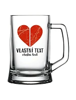 Personalizovaný pohár na pivo – Dve miesta, jedno srdce Personalizovaný pohár na pivo – Dve miesta, jedno srdce