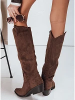 Dámske hnedé semišové kovbojské čižmy FashionStreet ZY1327 Dámske hnedé semišové kovbojské čižmy FashionStreet ZY1327