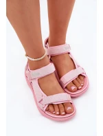 Dámske sandále na zips Material Dry Lee Cooper LCW-25-34-3561L Pink Dámske sandále na zips Material Dry Lee Cooper LCW-25-34-3561L Pink