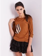 Blúzka CZ BZ 1694.08 svetlohnedá