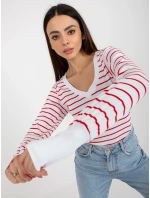 Dámska blúzka RV BZ 8613.15x biela a červená - FPrice