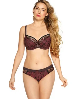Silvia podprsenka Silvia BS0 979 Bordeaux s čiernou - Gaia