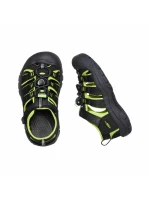 Detské trekingové sandále Keen Newport H2 Black/Lime green na leto (1009942)