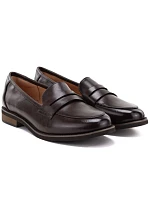 Dámske poltopánky typu loafers, hnedé, Potocki JE19380