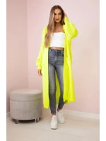 Sveter dlhý sveter žltý neónový