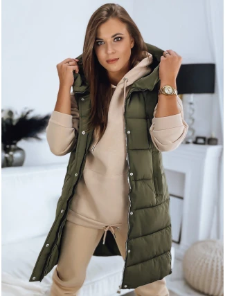 Dámska prešívaná vesta NOELIA zelená FashionStreet TY3132 Dámska prešívaná vesta NOELIA zelená FashionStreet TY3132