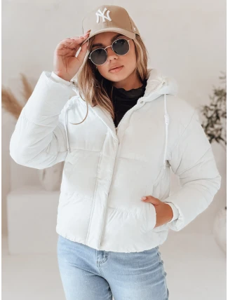 Dámska prešívaná zimná bunda SNOWLIKE s kapucňou biela FashionStreet TY4932