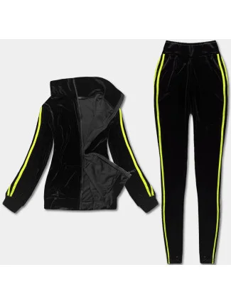 Čierno-limetkový športový komplet s legínami (YP-9967)