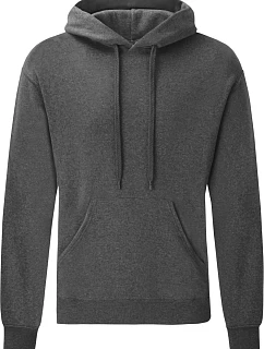 Fruit of the Loom Classic Hooded Sweat Mikina s kapucňou 16.2208 tmavošedá melírovaná
