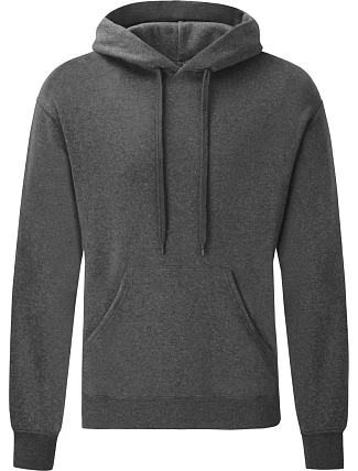 Fruit of the Loom Classic Hooded Sweat Mikina s kapucňou 16.2208 tmavošedá melírovaná