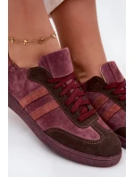 Zazoo N1068 Dámske semišové nízke tenisky Burgundy Zazoo N1068 Dámske semišové nízke tenisky Burgundy