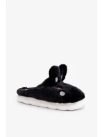 Papuče z umelej kožušiny s motívom králika Black Natasha