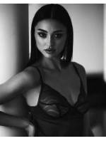 Dámska zvodná košieľka Nightly Blue Chemise tmavomodrá - Obsessive