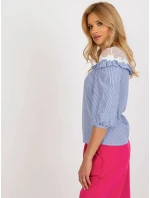 Blúzka LK BZ 509336.55P biela a modrá