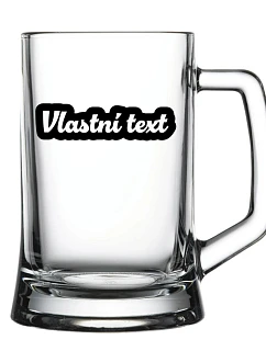 Personalizovaný pivný pohár s vlastným textom a obrysom
