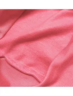 Ružová dámska tepláková mikina so sťahovacími lemami (W01-58)