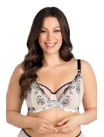 Dámska podprsenka 840 Black & white - GORSENIA Dámska podprsenka 840 Black & white - GORSENIA