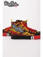 Trampki Pol'and'Rock Festival X Big Star SS174501 Czarno-Czerwone