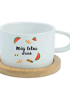 Personalizovaný keramický hrnček „MAKRONKA“ s letnou kombináciou