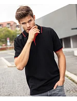 Daiber JN 728 Pánske polo tričko z piké s kontrastným lemom 02.0728 kráľovská modrá/biela