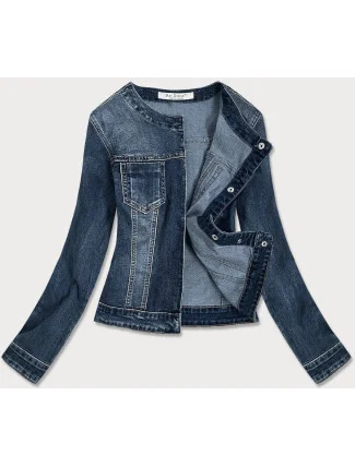 Tmavo modrá krátka dámska džínsová bunda (C062)