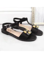 Zirkónové pohodlné sandále S.Barski W OLI261A black