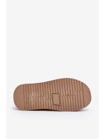 Damskie Śniegowce Na Grubej Podeszwie Beżowe Caliksa