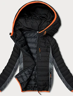 Dámska prešívaná športová bunda black-graphite (8M915-392)