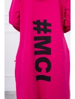 Fuchsiová bunda s potlačou nadmernej veľkosti Fuchsiová bunda s potlačou nadmernej veľkosti