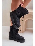 Big Star Platform Snežnice na zips OO274884 Black