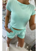 Bavlnená súprava so šortkami mint Bavlnená súprava so šortkami mint