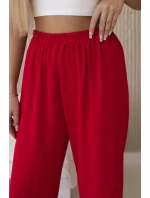 Široké nohavice červené