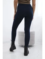 Bavlnené nohavice s vreckami vzadu tmavomodré Bavlnené nohavice s vreckami vzadu tmavomodré