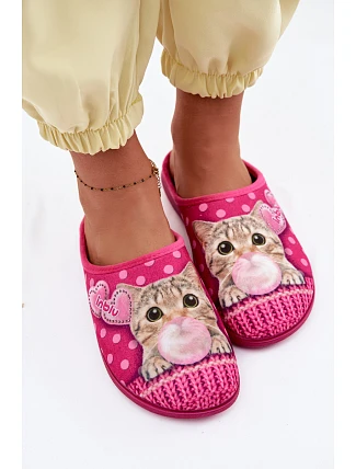 Dámske papuče Cat Pink with Rubber Inblu EC000093
