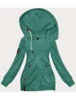 Dámska tyrkysová mikina na zips so sťahovacou šnúrkou (2306) Dámska tyrkysová mikina na zips so sťahovacou šnúrkou (2306)