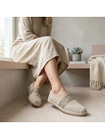 Dámske espadrille topánky beige Potocki PY16373 Dámske espadrille topánky beige Potocki PY16373