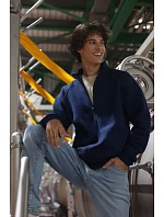 Fruit of the Loom Iconic Premium Sweat Jacket Mikina z hrubej bavlny 16.2290 athletic heather
