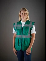 Yoko HVW 801 Hi-Vis multifunkčná vesta 79.W801 hi vis oranžová/námornícka modrá Yoko HVW 801 Hi-Vis multifunkčná vesta 79.W801 hi vis oranžová/námornícka modrá
