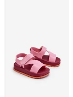 Dziecięce Sandałki Na Rzep Pachnące ZAXY LL385001 Różowe