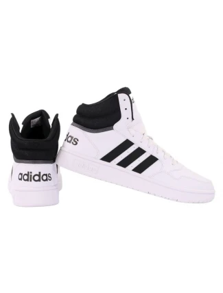 Pánska športová obuv Hoops 3.0 Mid M GW3019 White with Black - Adidas