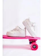 Dziecięce Buty Sportowe Na Rzepy Białe Elike