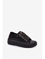 Lee Cooper Dámske šnurovacie tenisky na platforme LCW-26-44-4479 Black Lee Cooper Dámske šnurovacie tenisky na platforme LCW-26-44-4479 Black